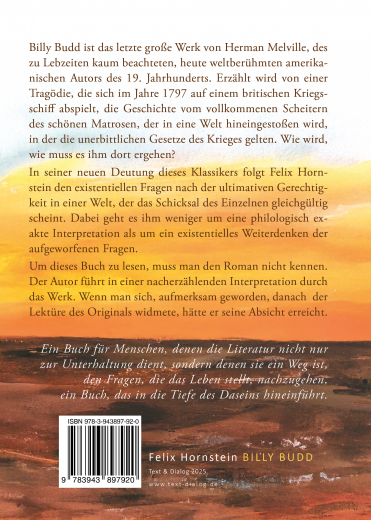 Cover hinten, Felix Hornstein, Billy Budd
