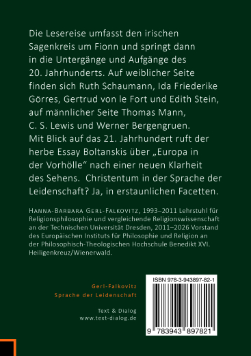 Hanna-Barbara Gerl-Falkovitz, Sprache der Leidenschaft. Von Literatur zu Religion: Eine Lesereise